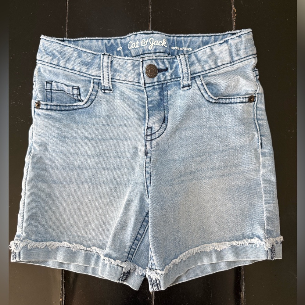 Cat & Jack‎ Denim Shorts Light Wash S 6/6X